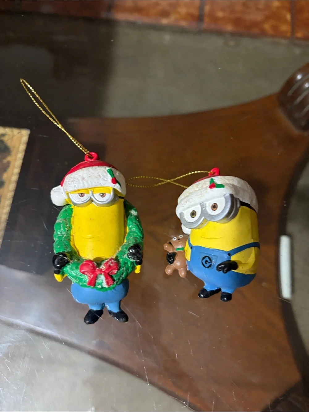 Yellow Minion-Style Holiday Ornaments - Set of 2